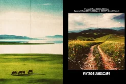 Vintage Landscape Square And Poster