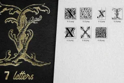 Vintage Letter X Vector And PNG