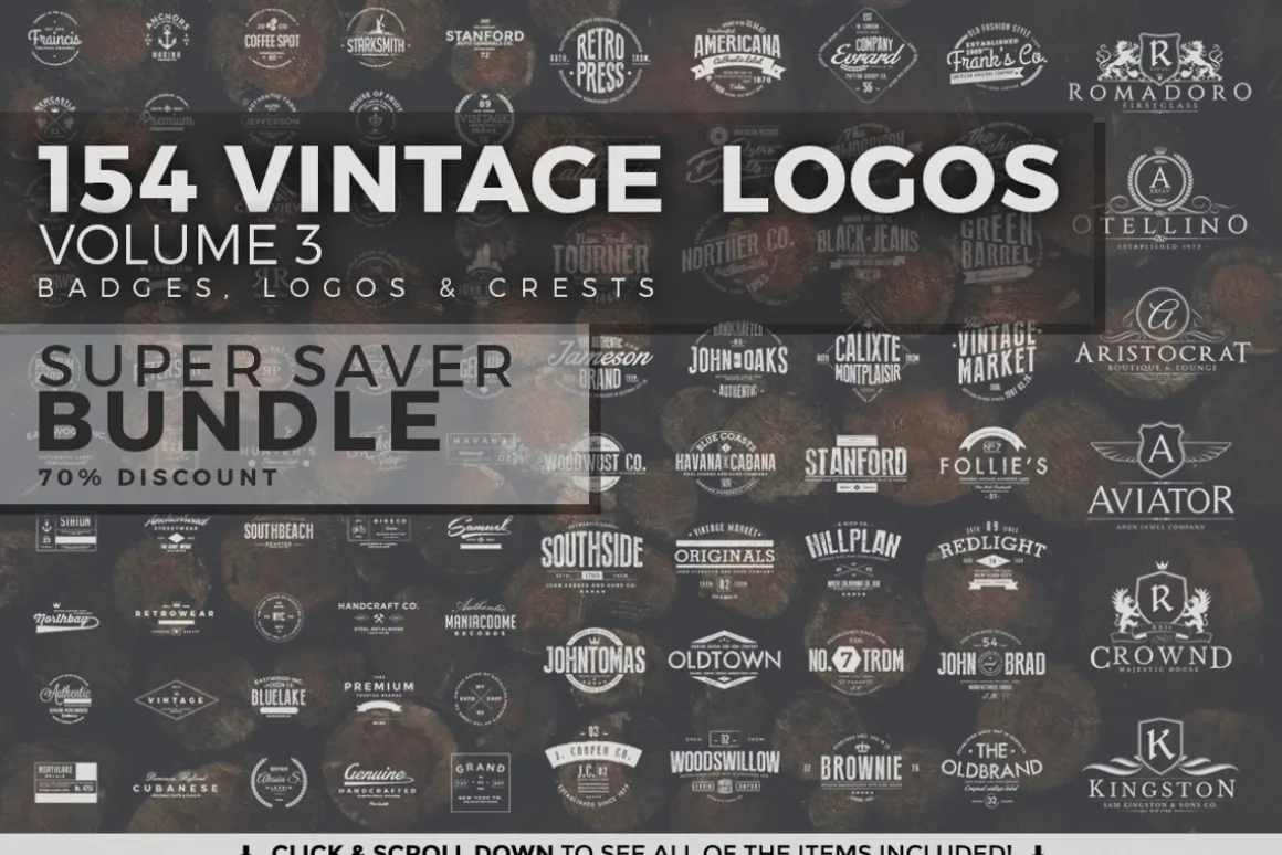 382 Vintage Logos Bundle
