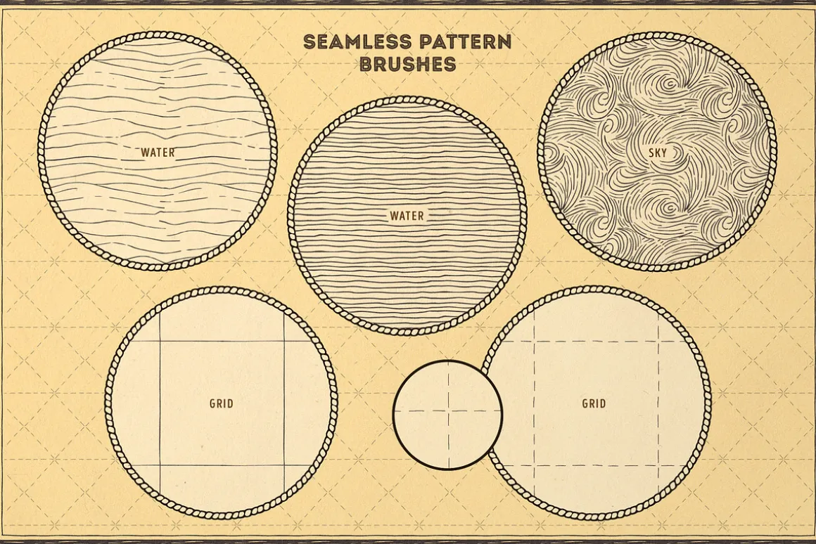 Vintage Map: Procreate Brushes