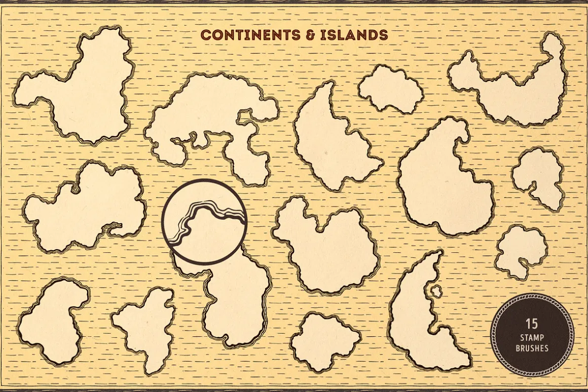 Vintage Map: Procreate Brushes