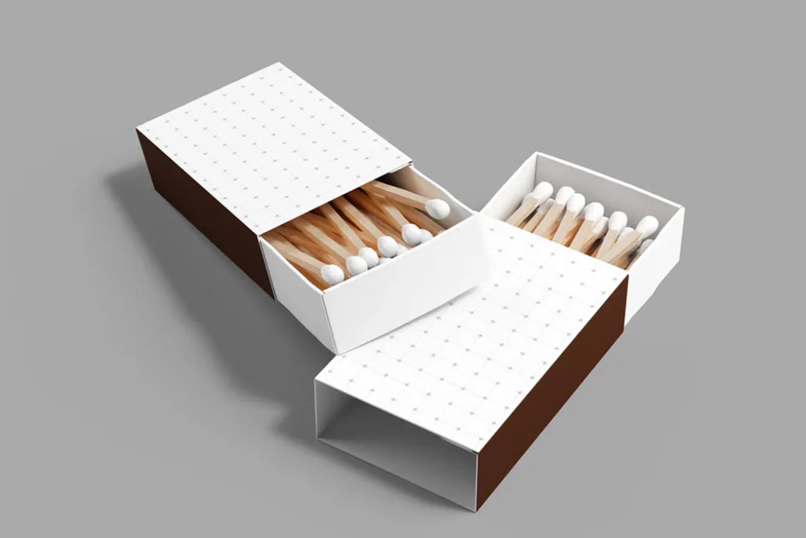 Vintage Matchbox Packaging Mockup