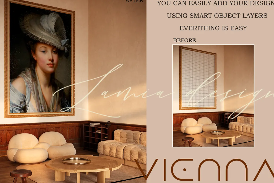 Vintage Mockup Frame for art