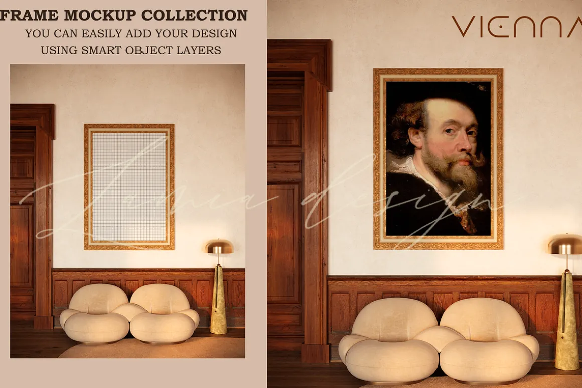Vintage Mockup Frame for art