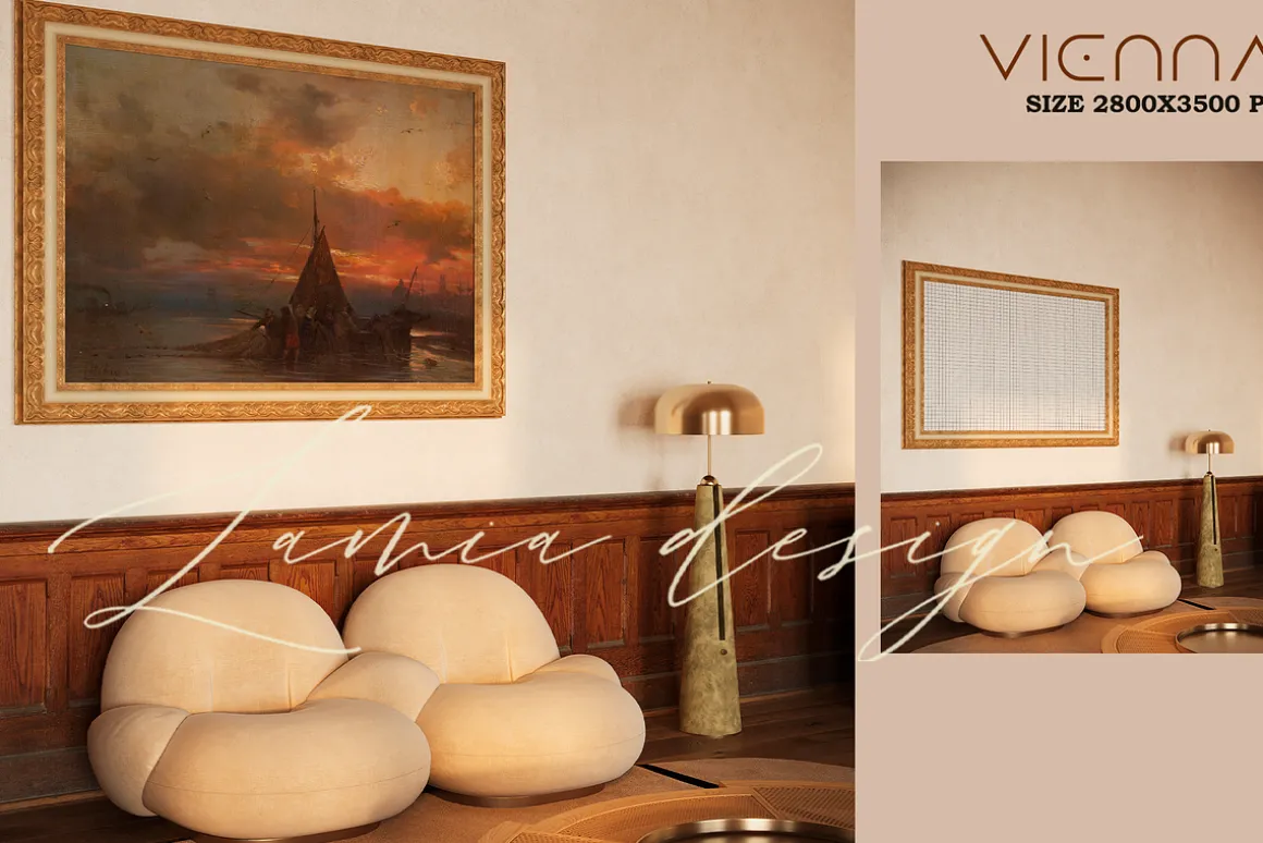 Vintage Mockup Frame for art