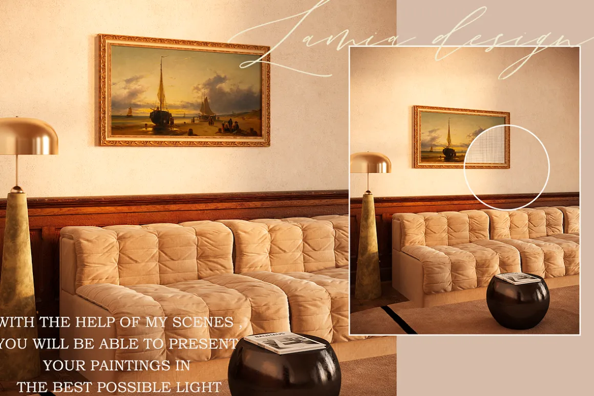 Vintage Mockup Frame for art