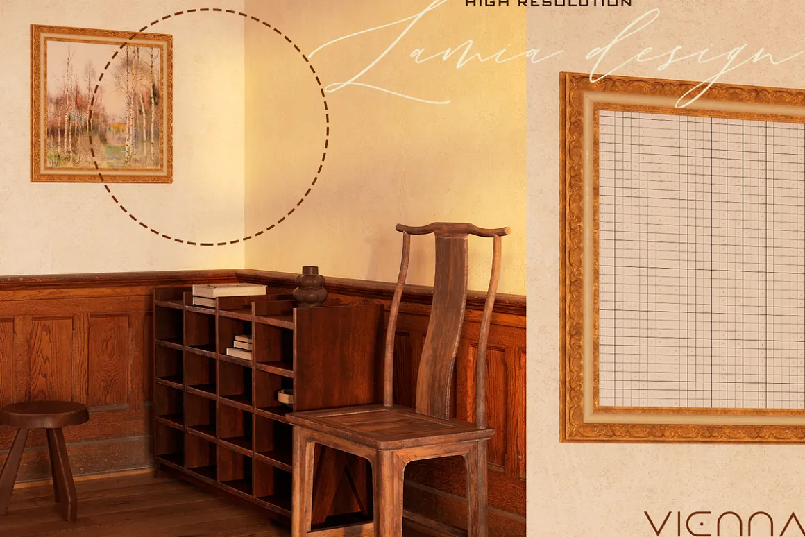 Vintage Mockup Frame for art