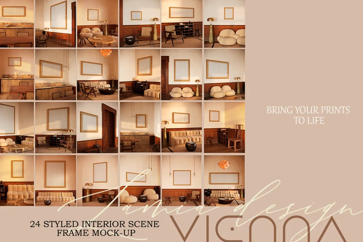 Vintage Mockup Frame for art