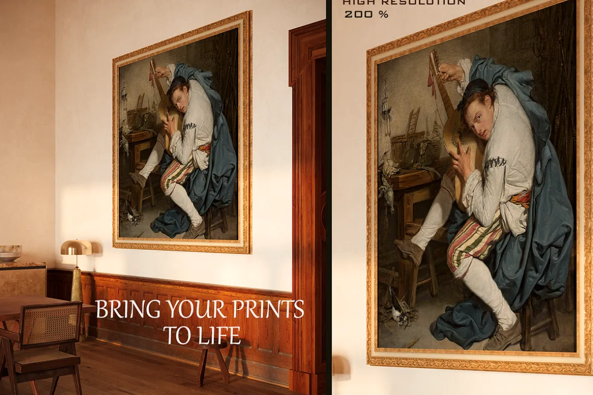 Vintage Mockup Frame for art