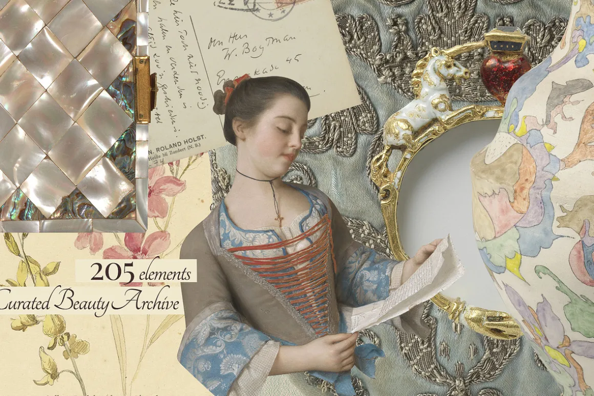 Vintage Museum Collage Elements Pack