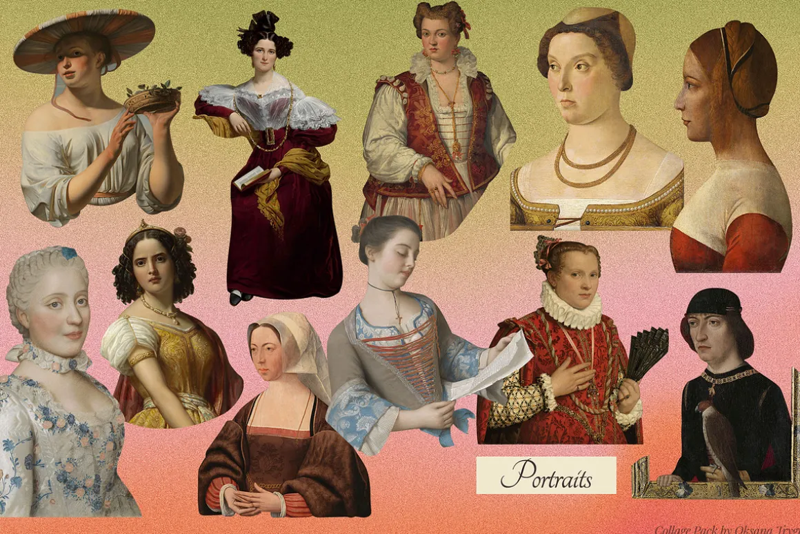 Vintage Museum Collage Elements Pack