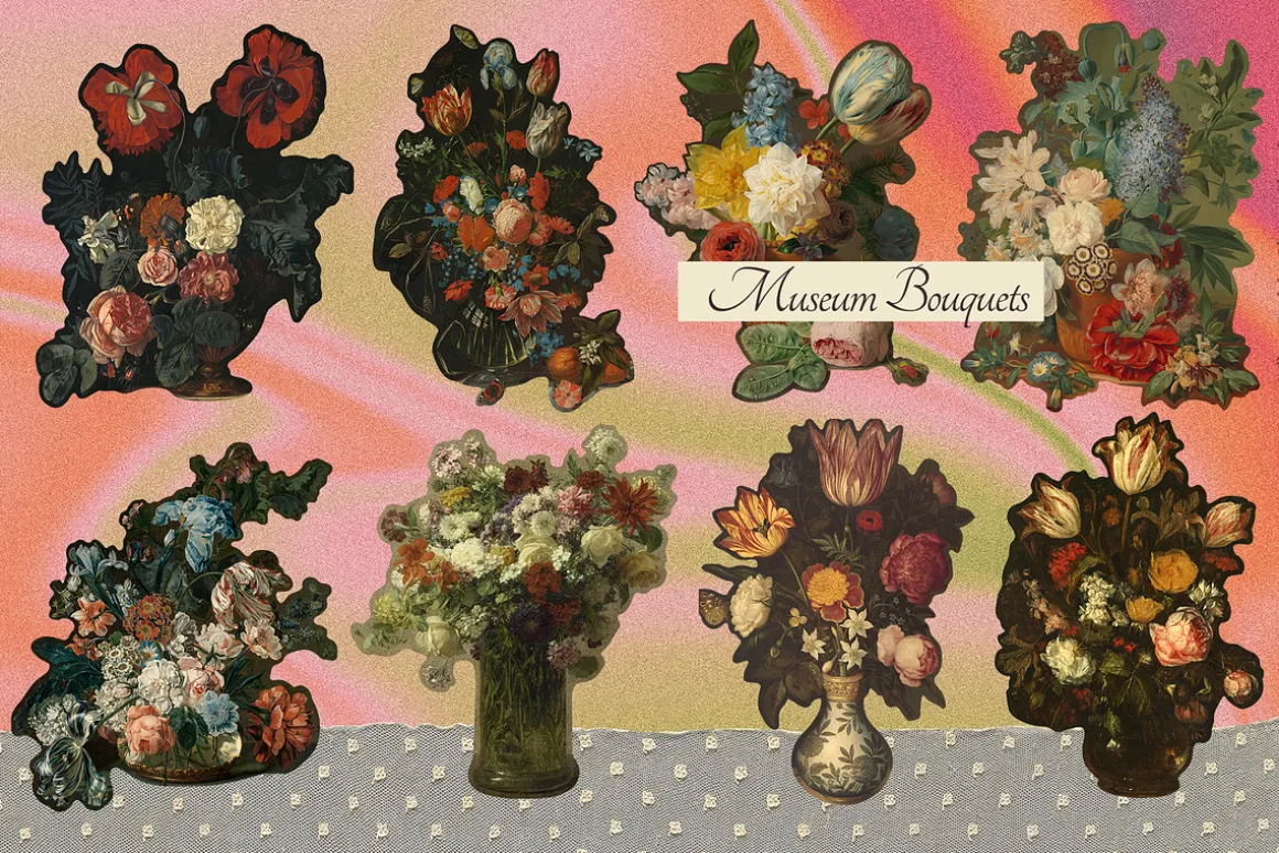 Vintage Museum Collage Elements Pack