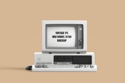 Vintage PC IBM Model 5150 Mockup