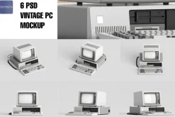 Vintage PC IBM Model 5150 Mockup