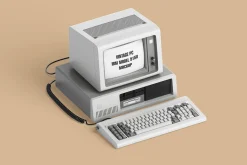 Vintage PC IBM Model 5150 Mockup