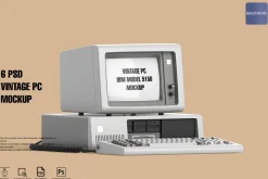 Vintage PC IBM Model 5150 Mockup