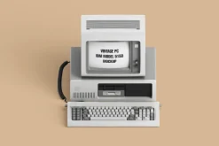 Vintage PC IBM Model 5150 Mockup