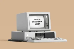 Vintage PC IBM Model 5150 Mockup