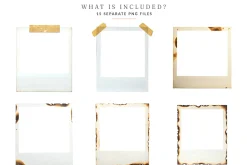 15 Vintage Polaroid Frame