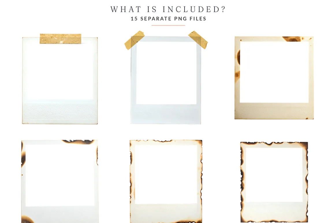 15 Vintage Polaroid Frame