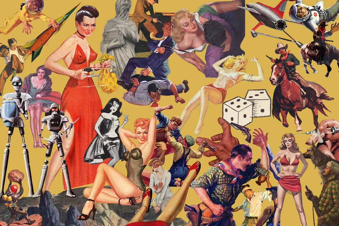 170+ Vintage Pulp Collage Elements