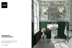Vintage Retro Bathroom Mockup