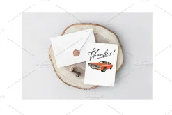 Vintage retro cars watercolor clipar