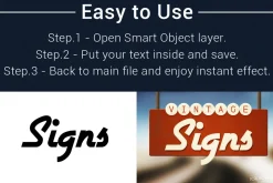 Vintage Sign Text Effects Mockup