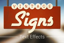Vintage Sign Text Effects Mockup