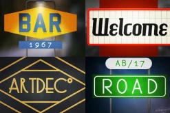 Vintage Sign Text Effects Mockup