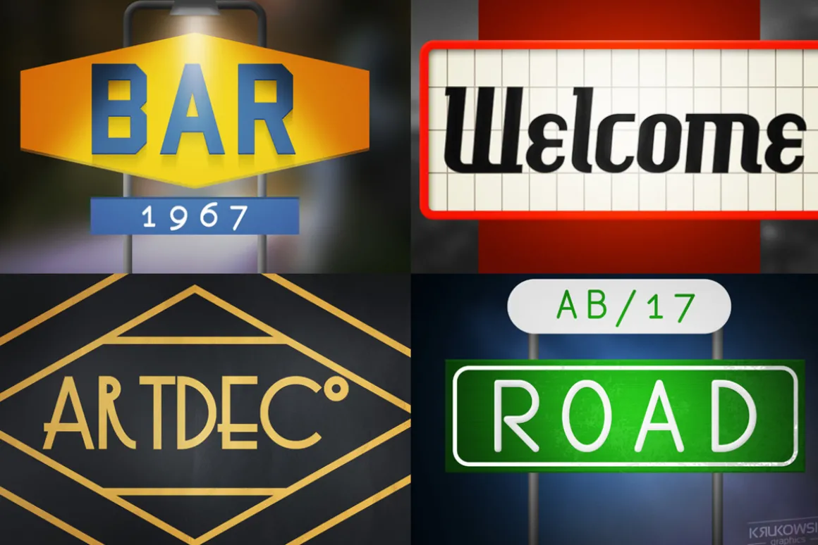 Vintage Sign Text Effects Mockup