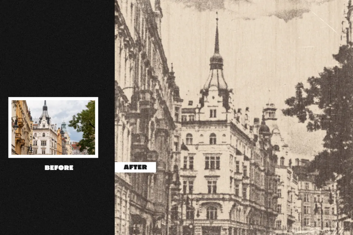 Vintage Square, Poster Photo Effect