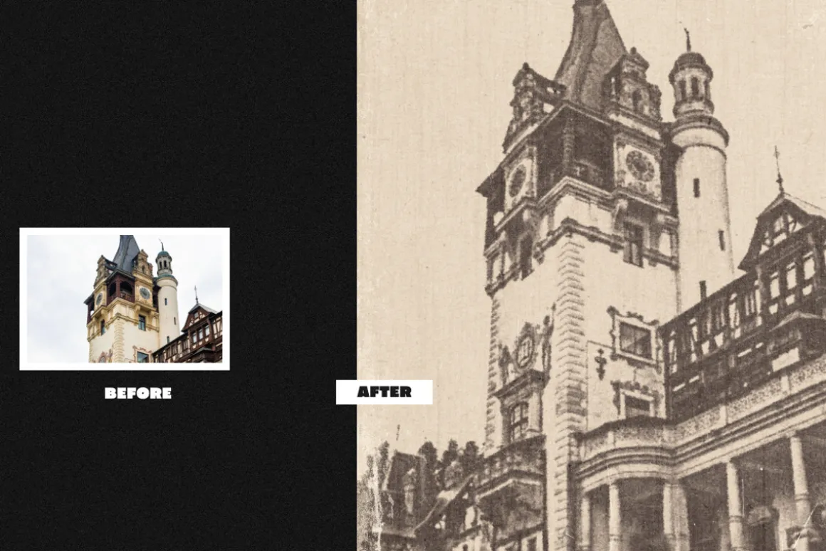 Vintage Square, Poster Photo Effect