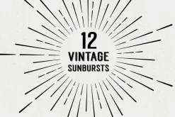 12 Vintage Sunbursts