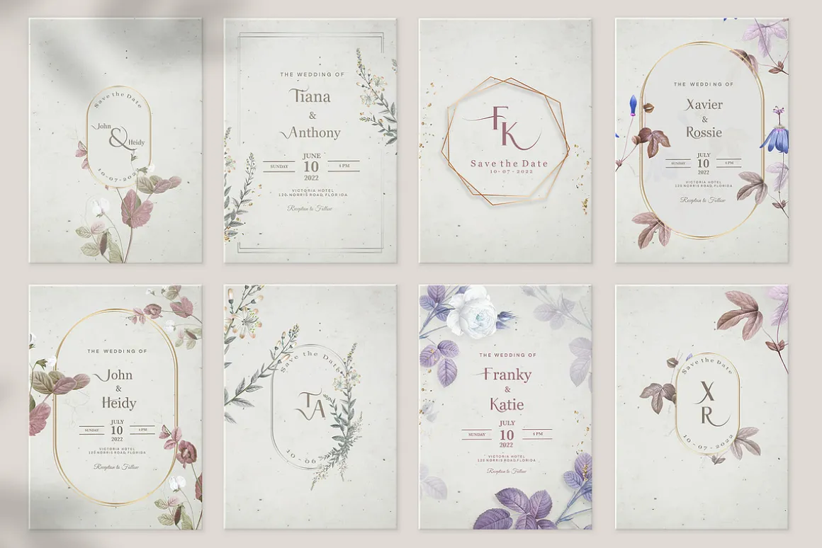 48 Vintage Wedding Cards Collection