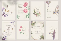 48 Vintage Wedding Cards Collection