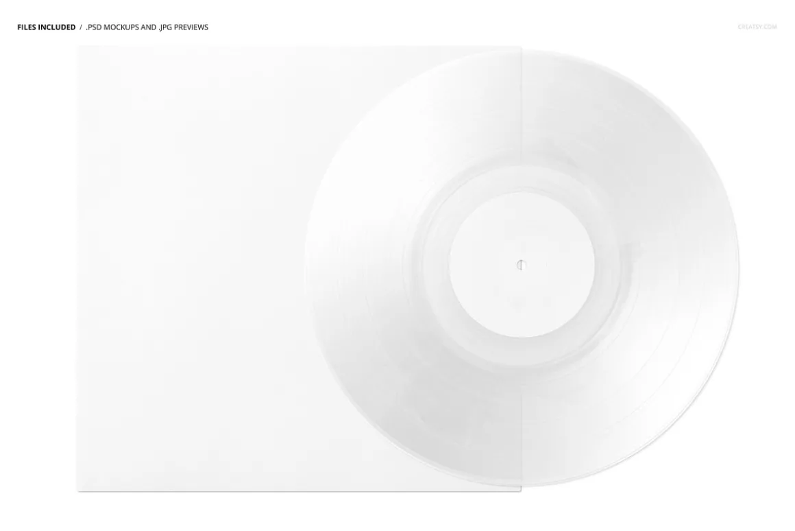 Vinyl Record & Cover v.1 Mockup