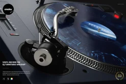 Vinyl Record on DJ Turntable Mockup