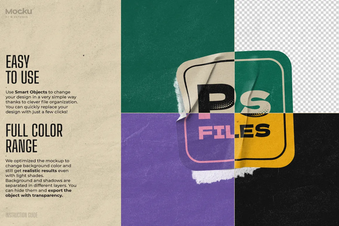 Vinyl stickers mockups
