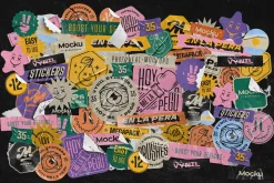 Vinyl stickers mockups