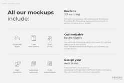 Vinyl stickers mockups