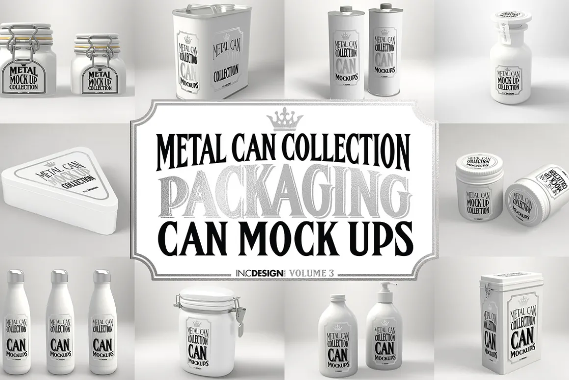 Vol3. Metal Can Mockup Collection