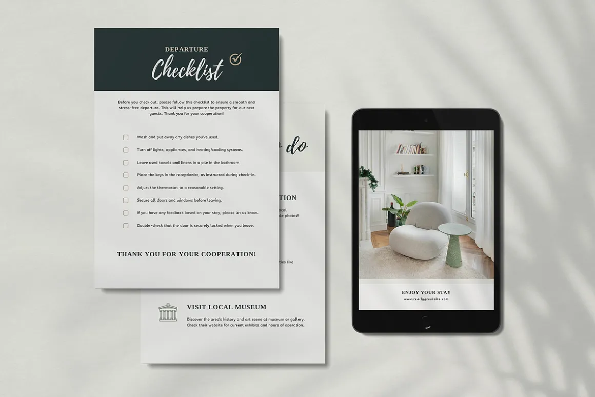 VOLAR Airbnb Welcome Book Template