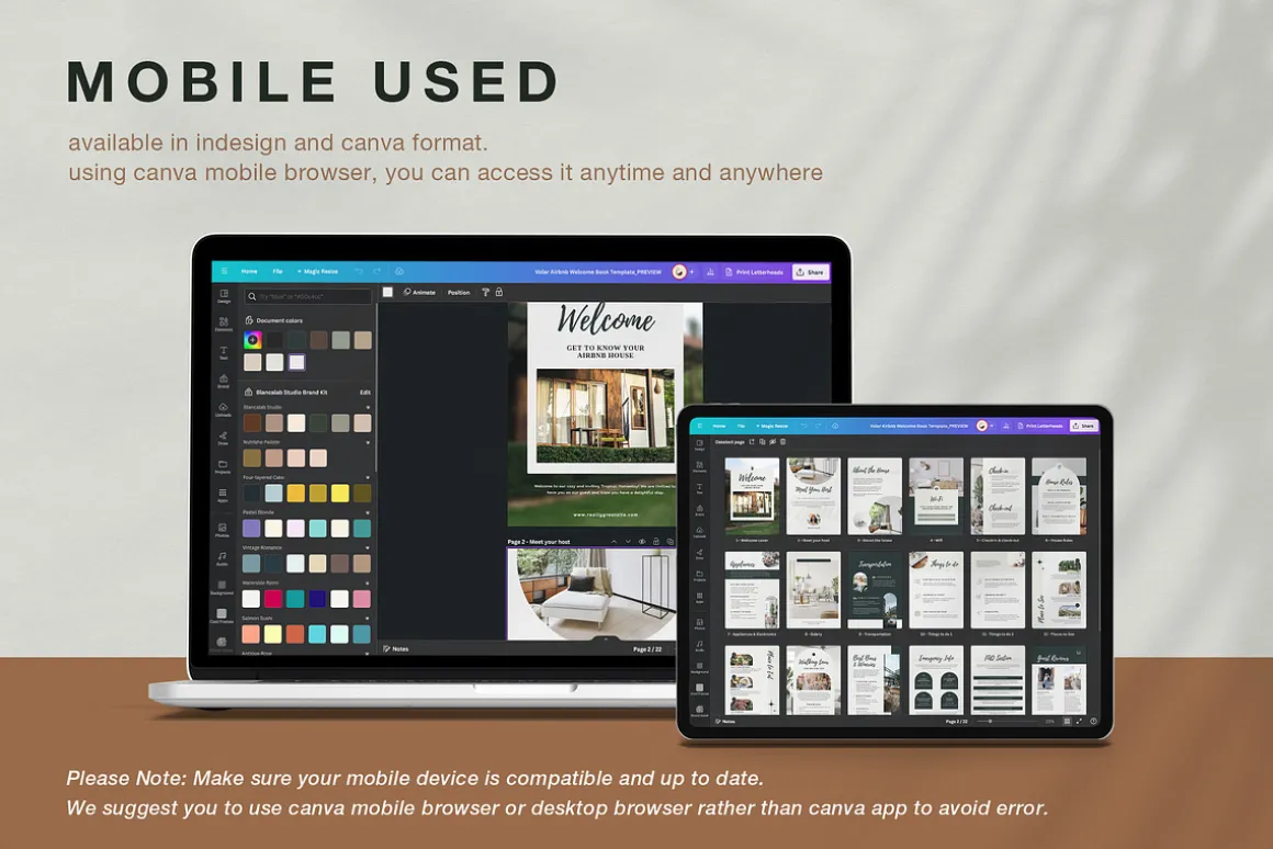 VOLAR Airbnb Welcome Book Template