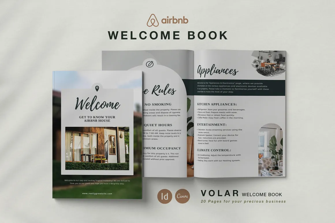 VOLAR Airbnb Welcome Book Template