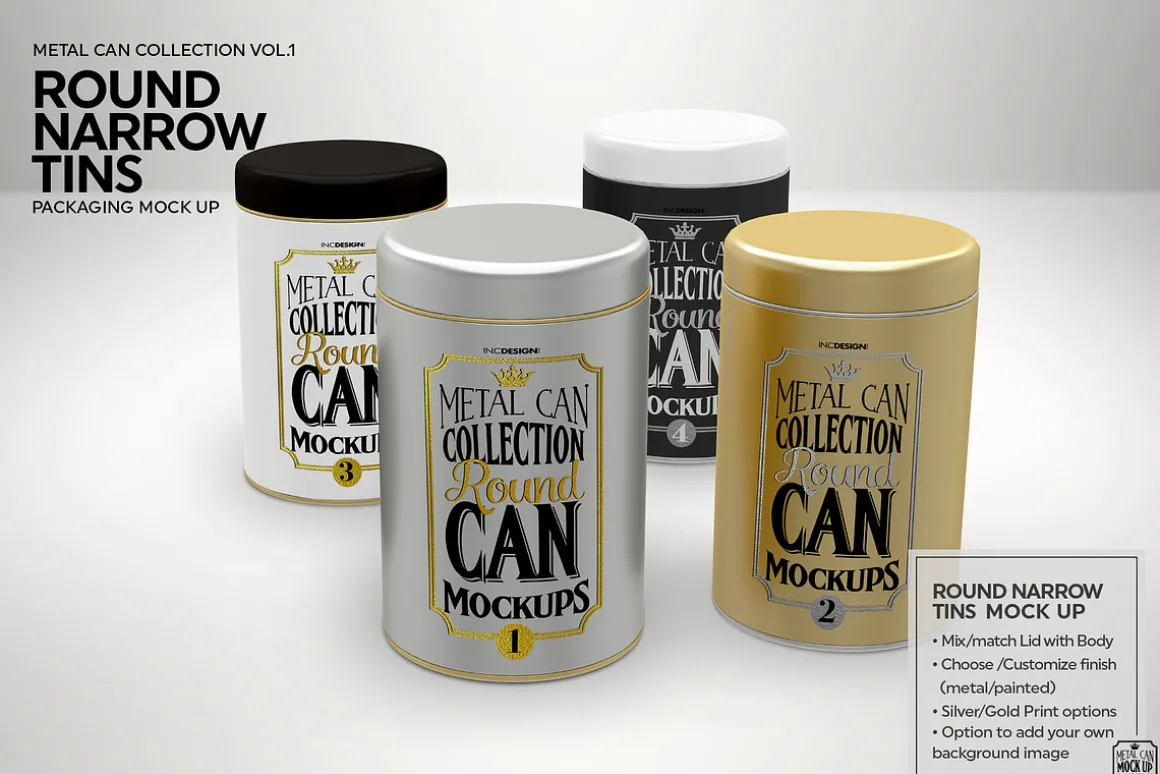 Vol1. Metal Can Mockup Collection