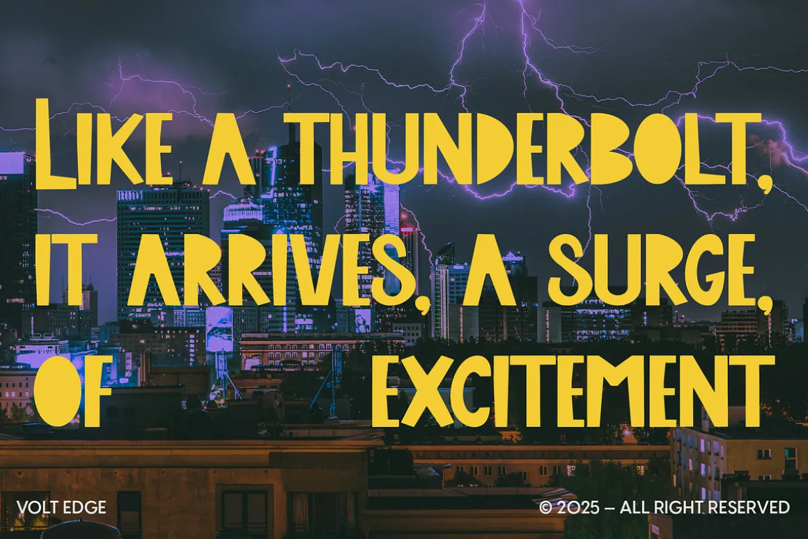 Volt Edge - Bold Display Typeface