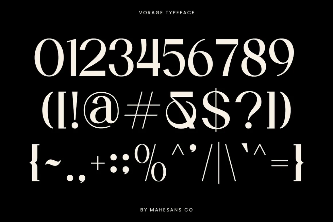 Vorage | Modern Minimalist Typeface