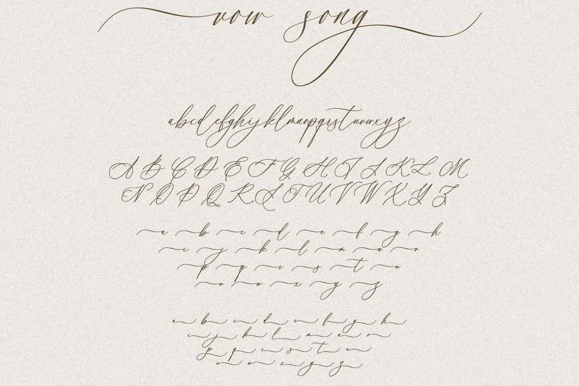 Vow Song A Romantic Script Font