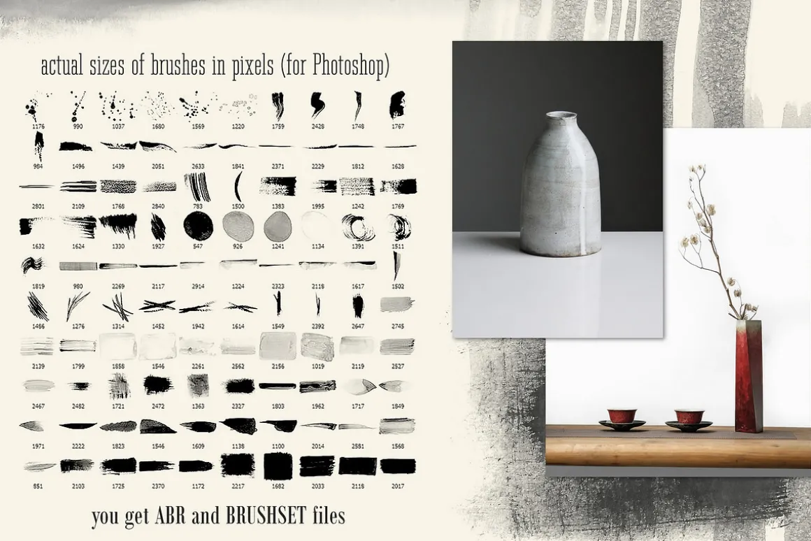 Wabi-Sabi Photoshop Procreate Stamps